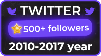 [货号1026]Twitter推特账号 | 2007~2017老账号 | 500+粉丝 | 通过邮箱认证 | 随机国家IP注册 | 支持auth_token登录-海外粉丝吧